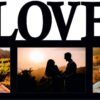 SSDECO.es | Marco de Fotos Personalizado LOVE, Cuadro Decorativo con 3 Fotos, Regalo Romántico para San Valentín (Negro)